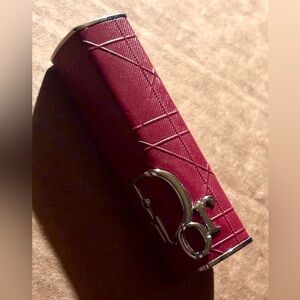 Dior Addict Refillable Lipstick Case – Burgundy Quilted CD (Discontinued)